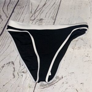 NWT Black and White Bikini Bottoms